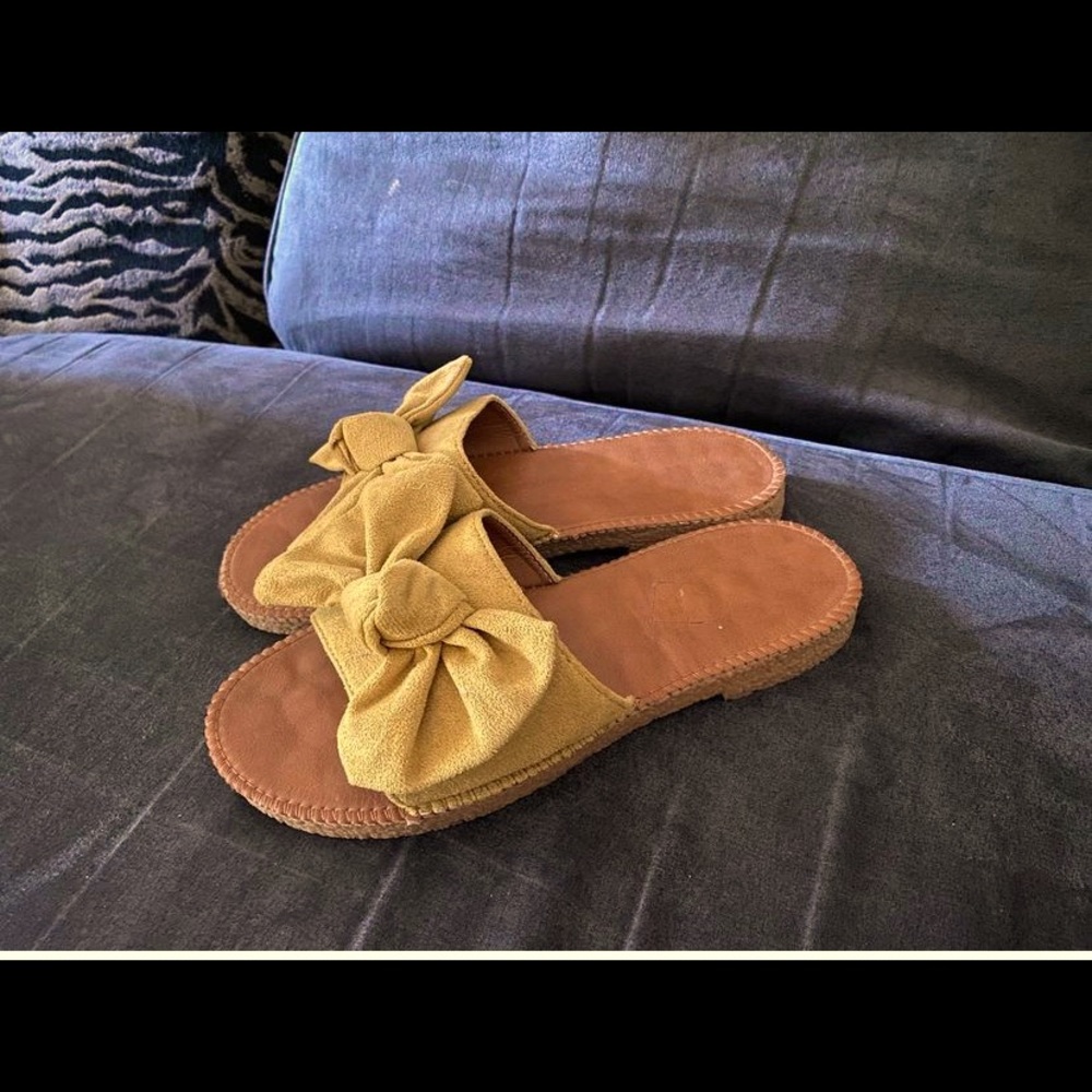 Yellow Bow Sandals